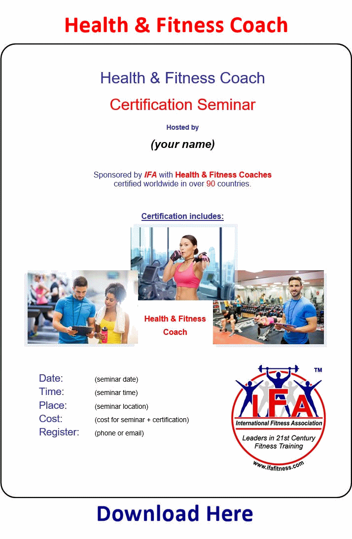 Health and Fitness Coach Seminar